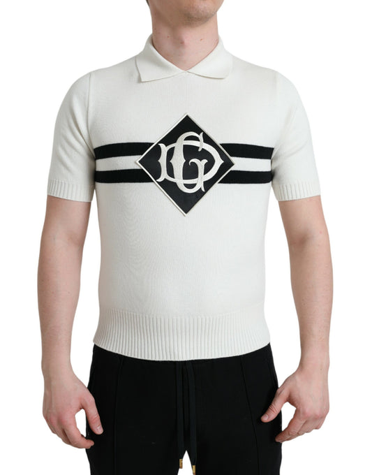 Men's sweater with stripes and logo