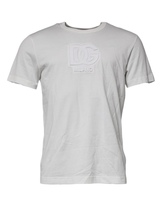 White t-shirt with logo on front
