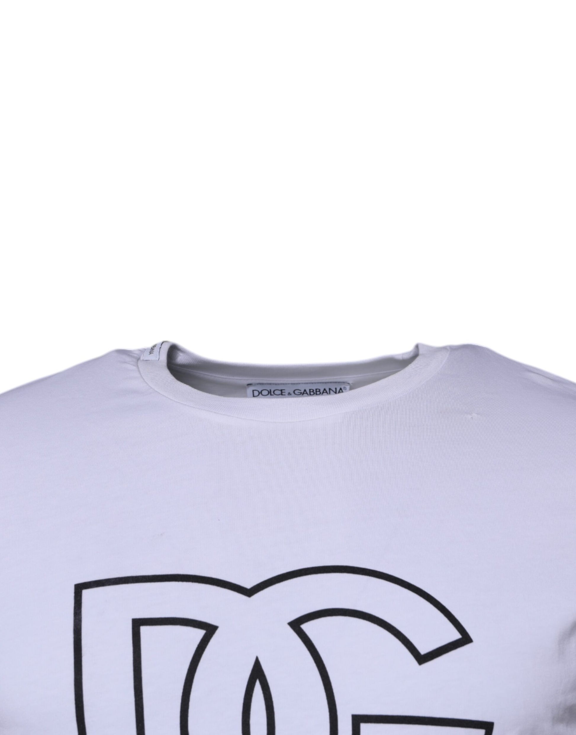 White t-shirt with black logo