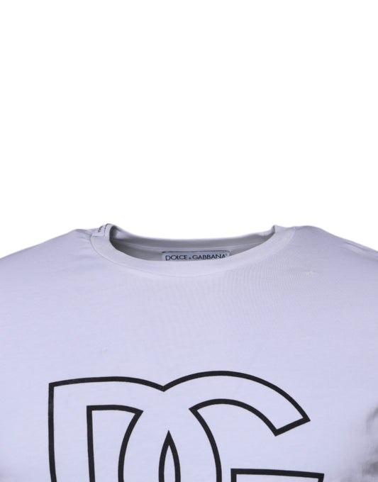 White t-shirt with black logo