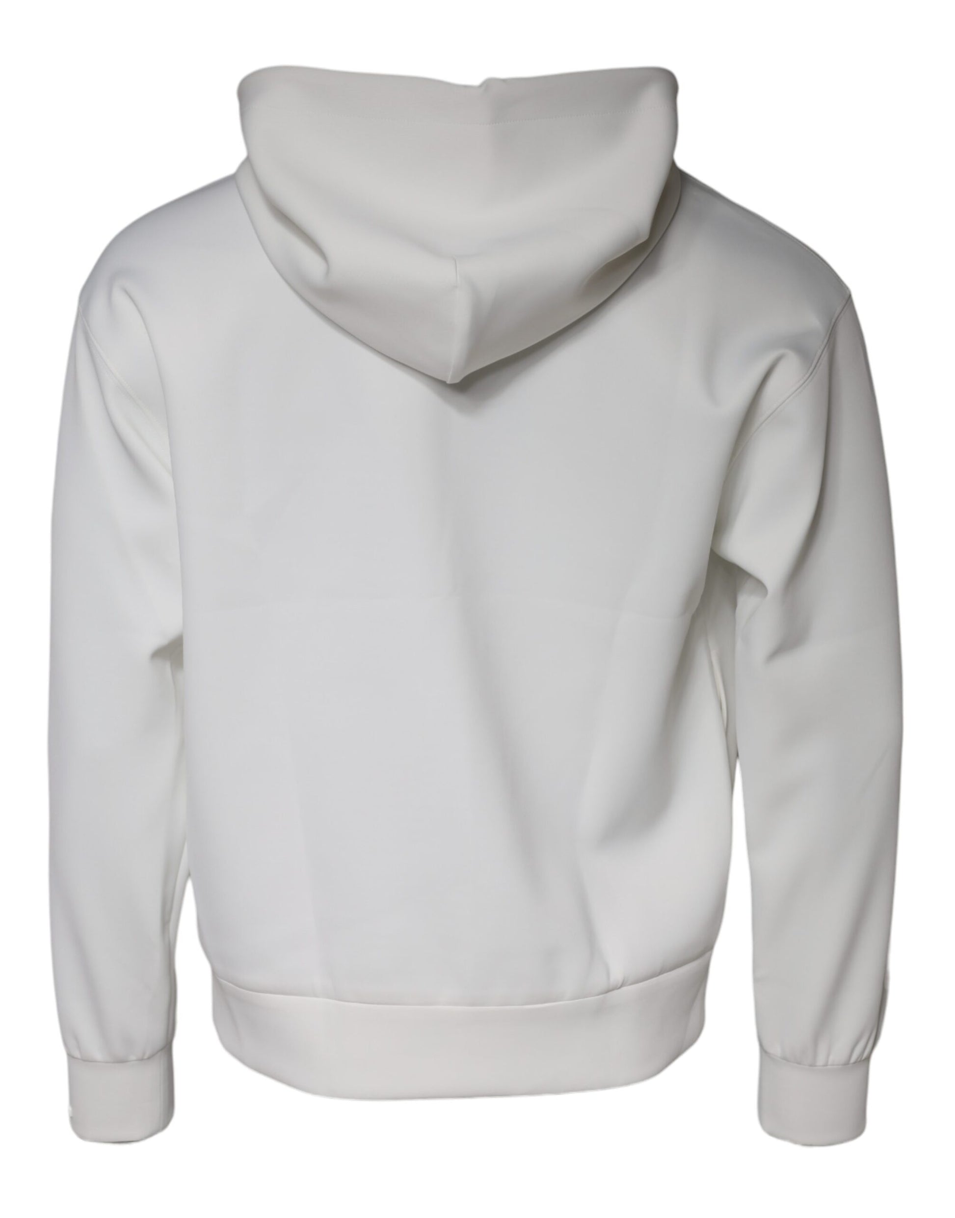 White hoodie with drawstrings