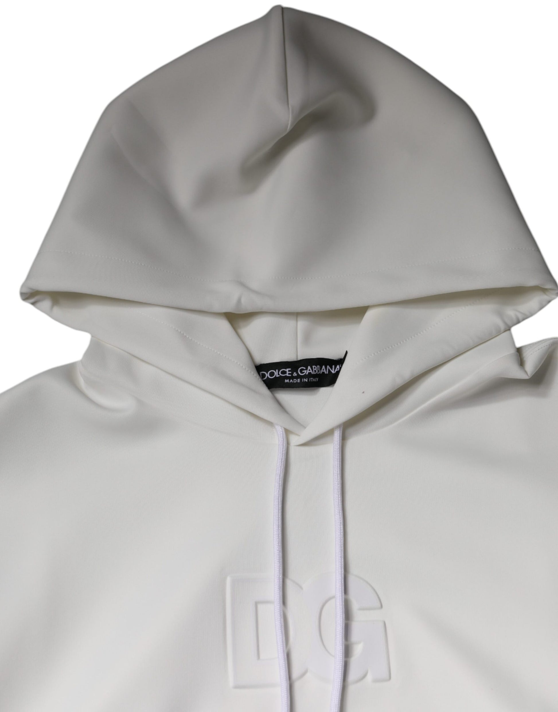 White hoodie with DC logo on front