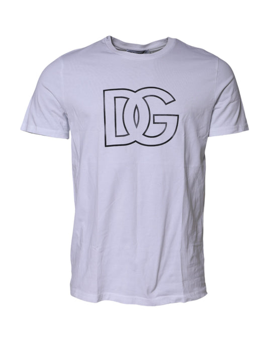 White t-shirt with black DC logo