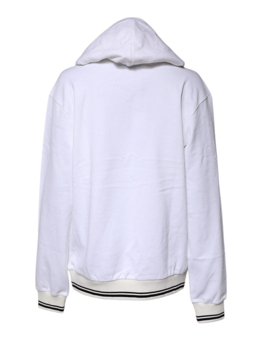 White hoodie with horizontal stripes