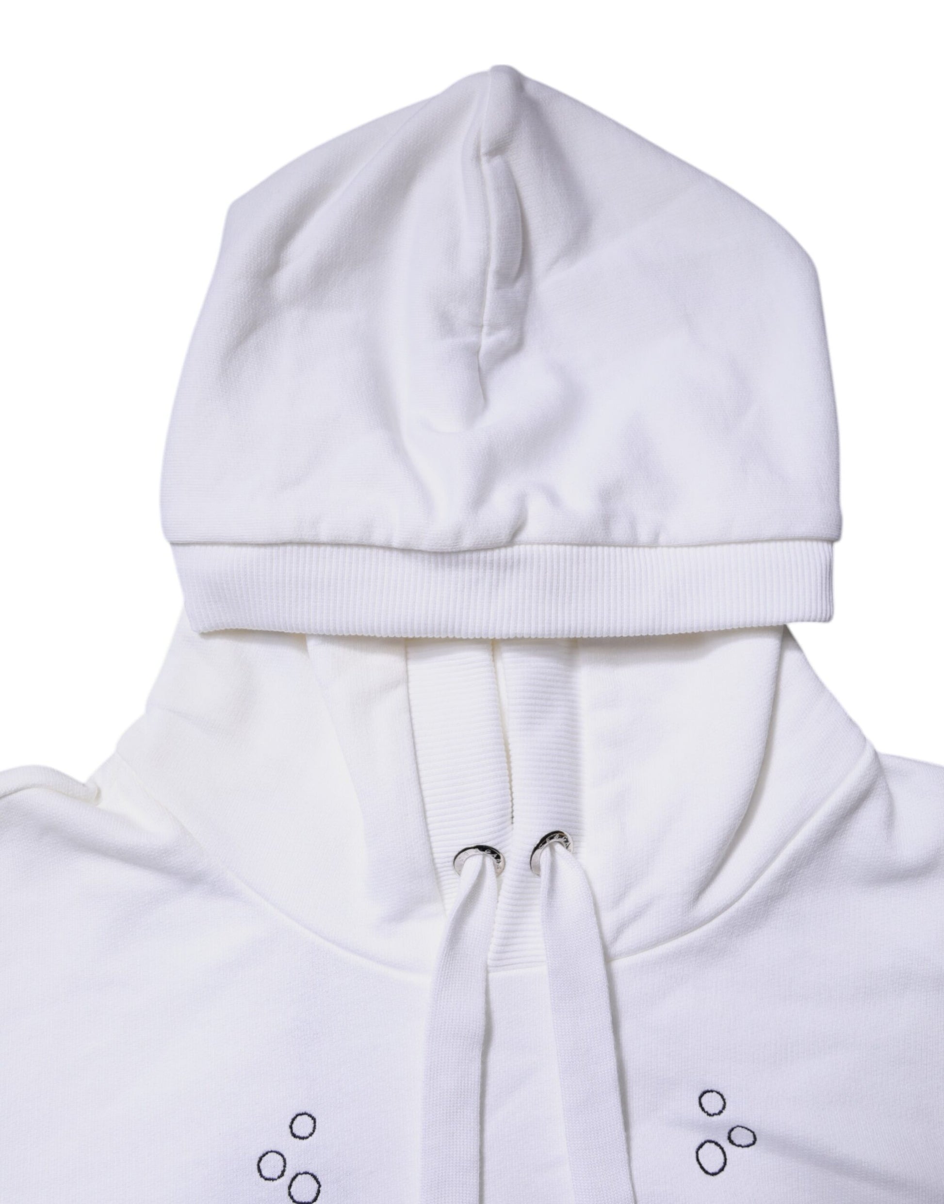 White hoodie with drawstrings
