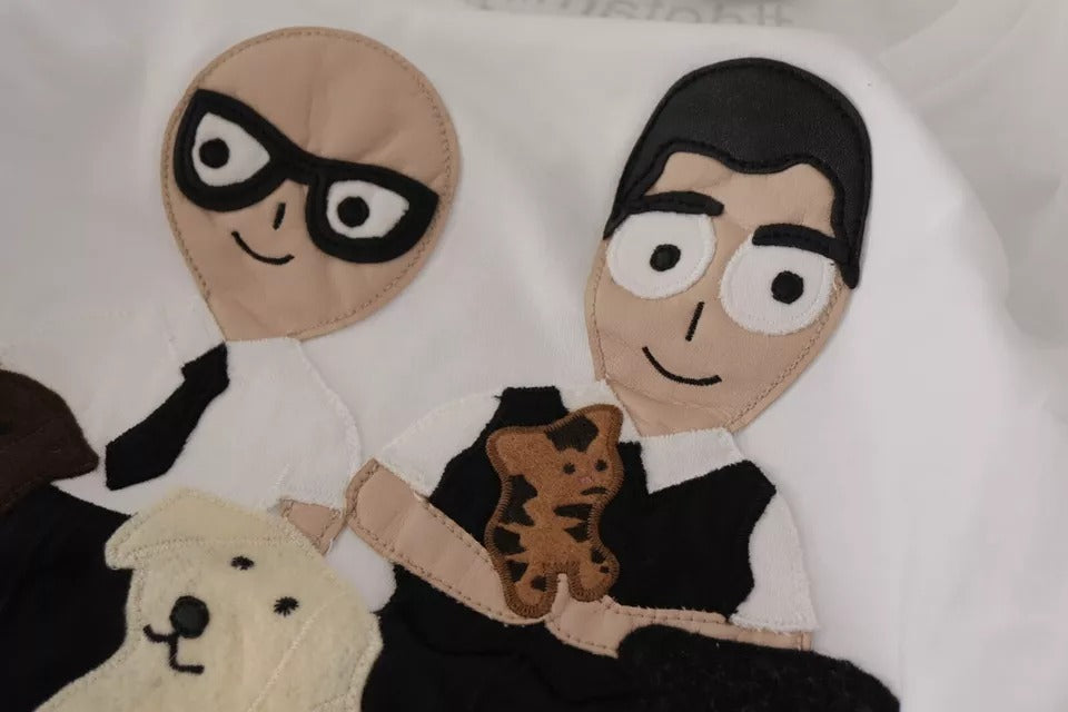 Two cartoon men on a blanket