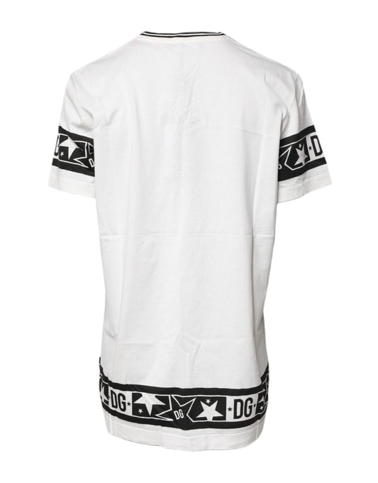 White shirt with black stripe on back
