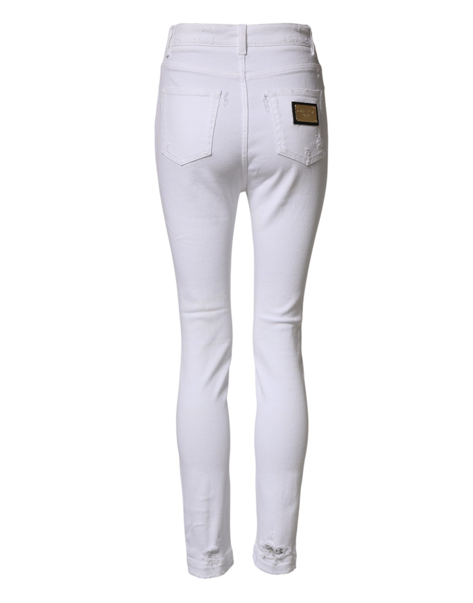 White skinny jeans on a mannequin
