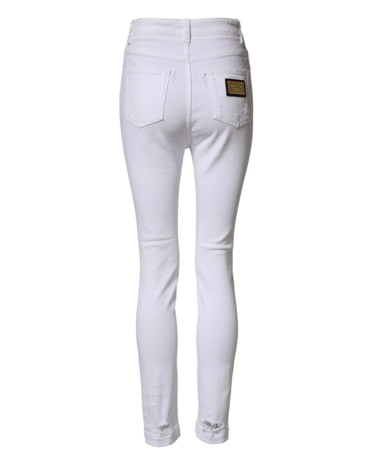 White skinny jeans on a mannequin