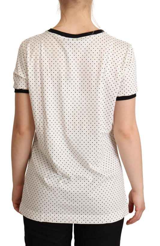 White polka dot short sleeve shirt