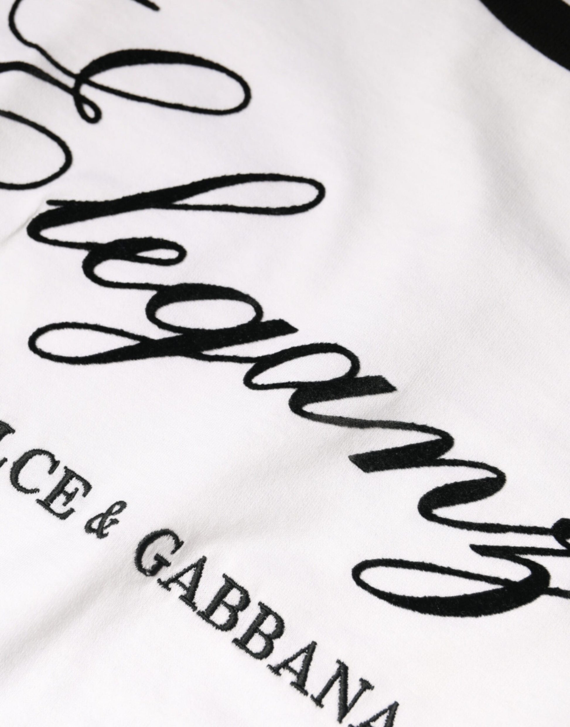White t-shirt with black logo