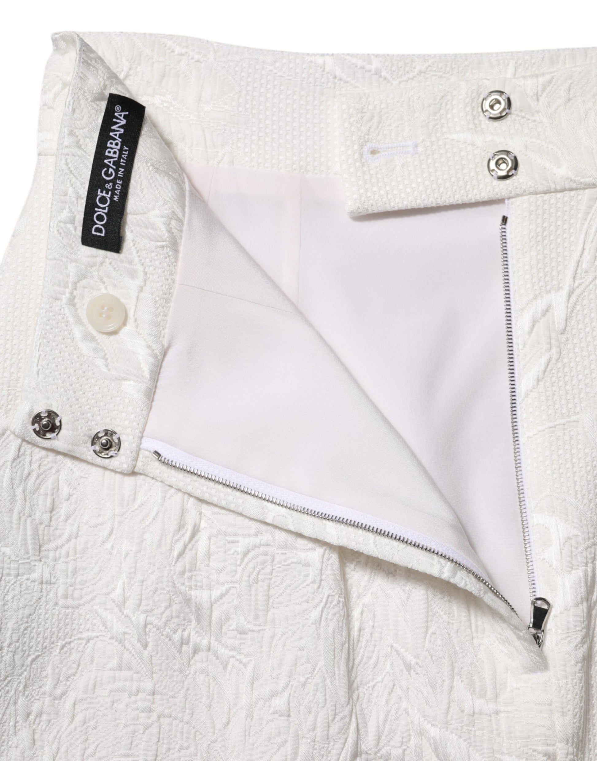 White jacket with zippered pockets