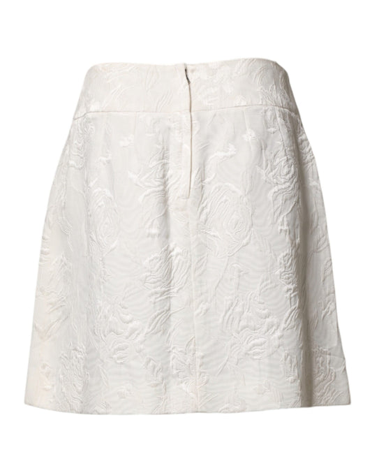 White lace skirt with high waist