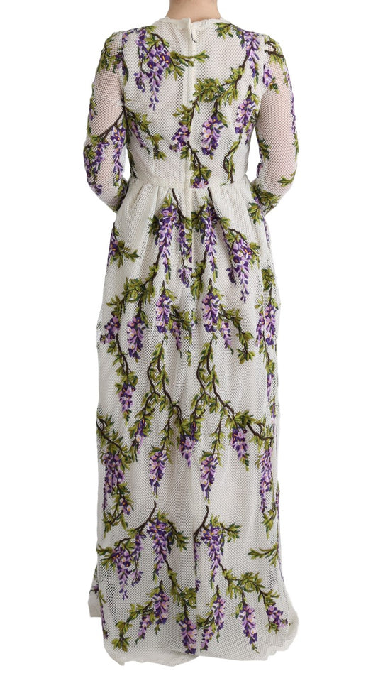 Long floral patterned dress with long sleeves