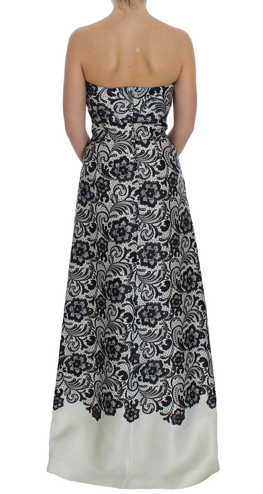 Black and white lace dress