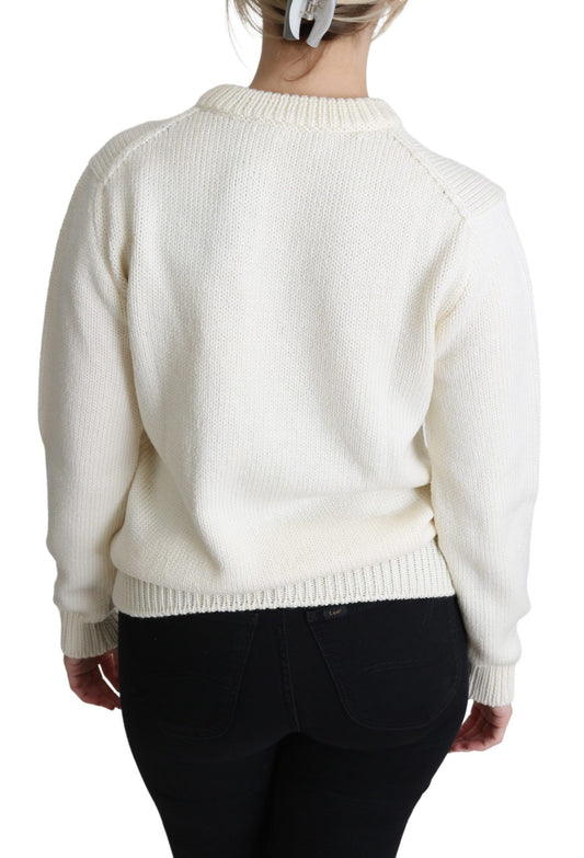 Knitted sweater worn by woman
