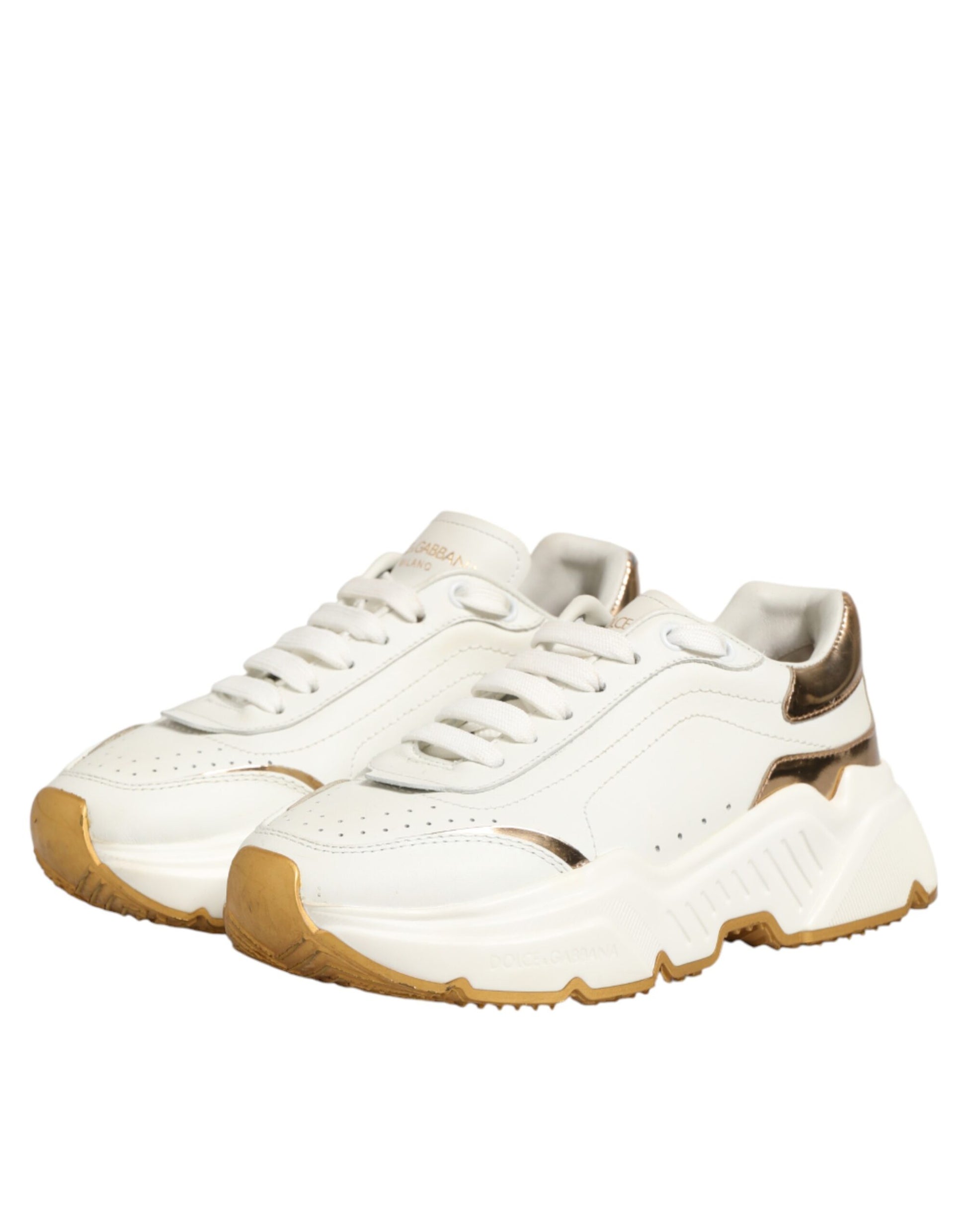 White sneakers with tan soles