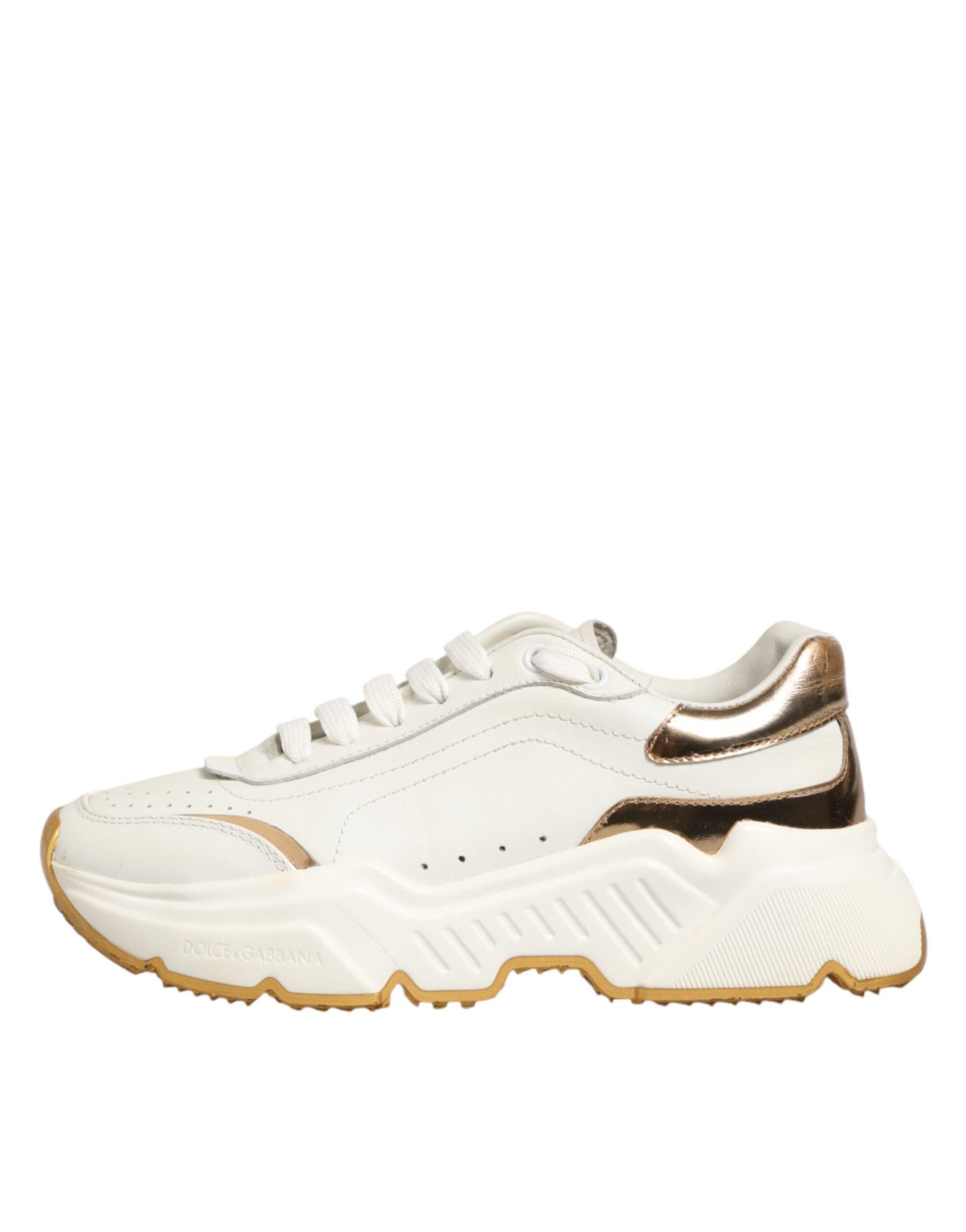 White sneaker with tan sole