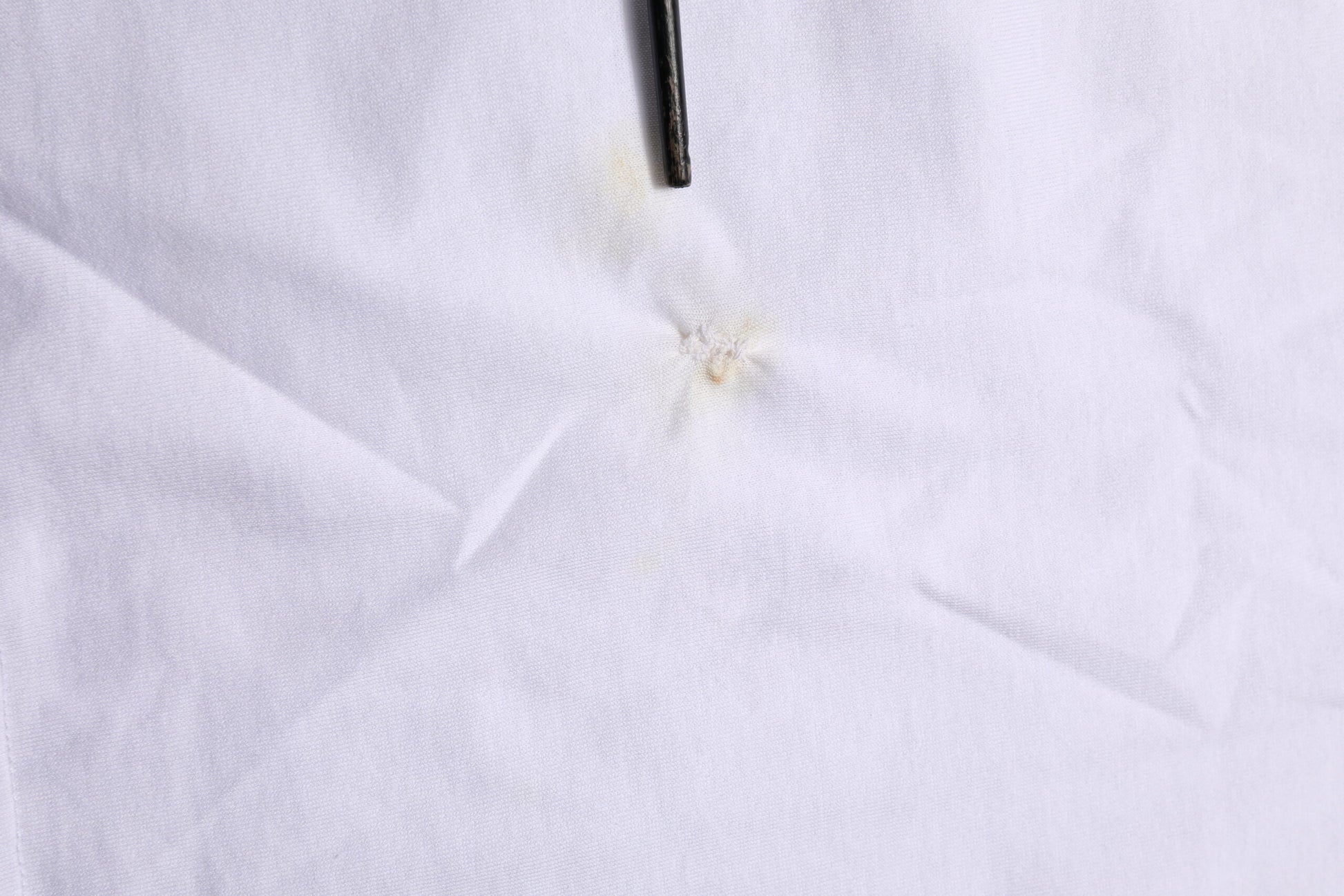 White towel with stain