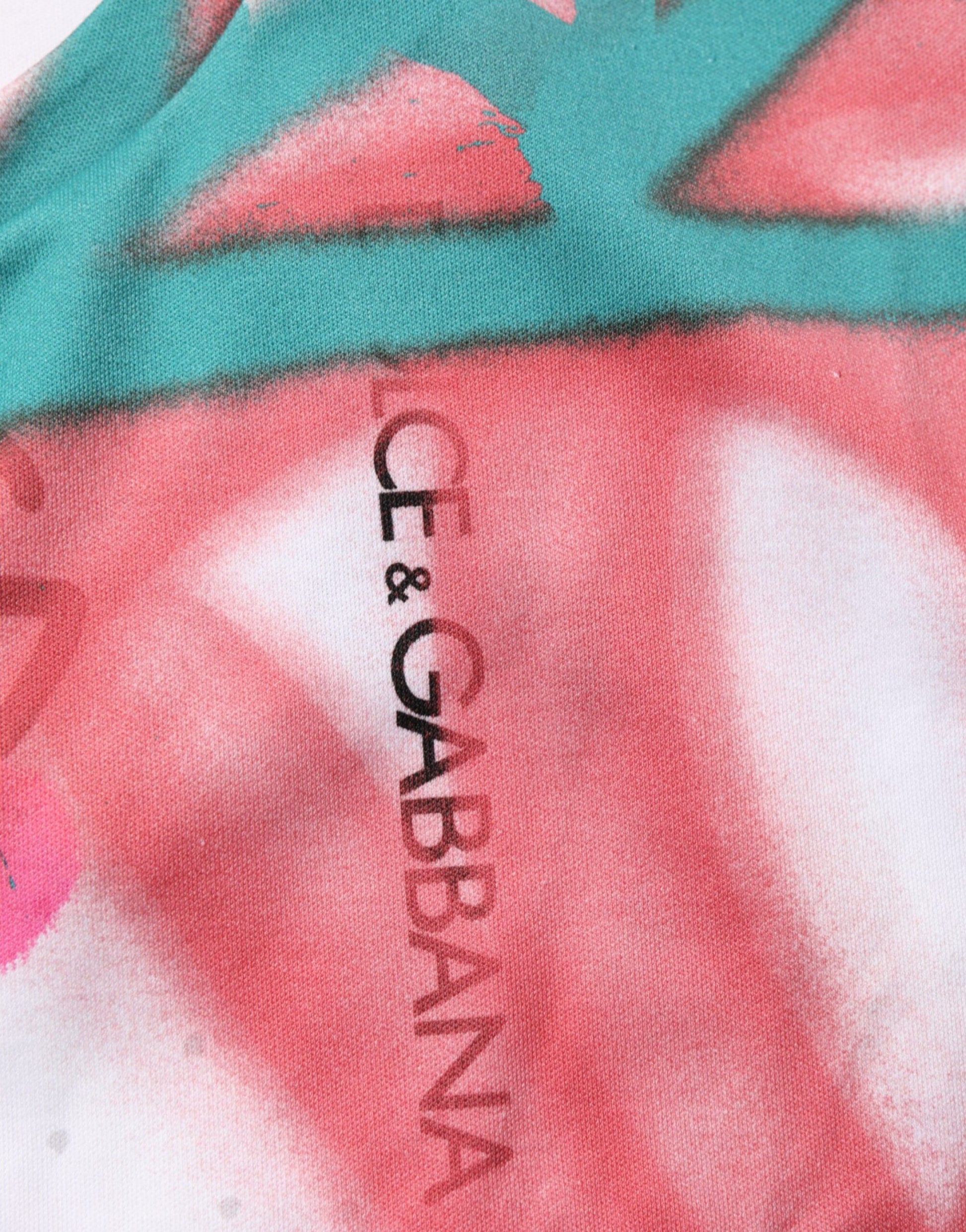 Tie dyed fabric with brand name on it