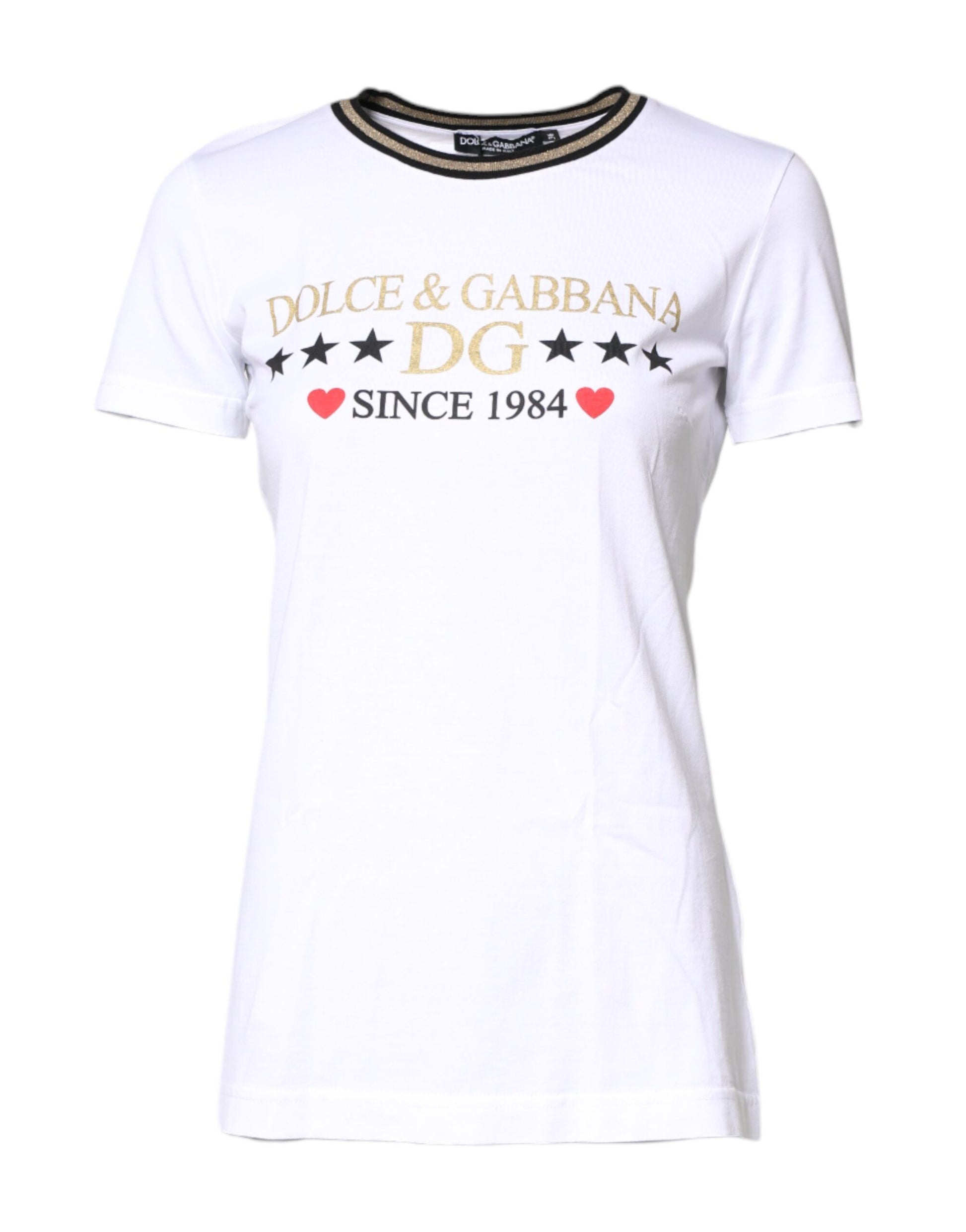 White t-shirt with graphic design