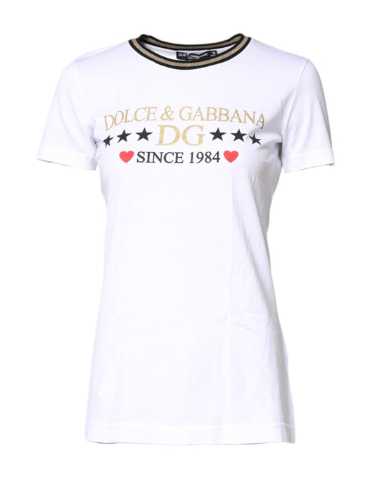 White t-shirt with graphic design