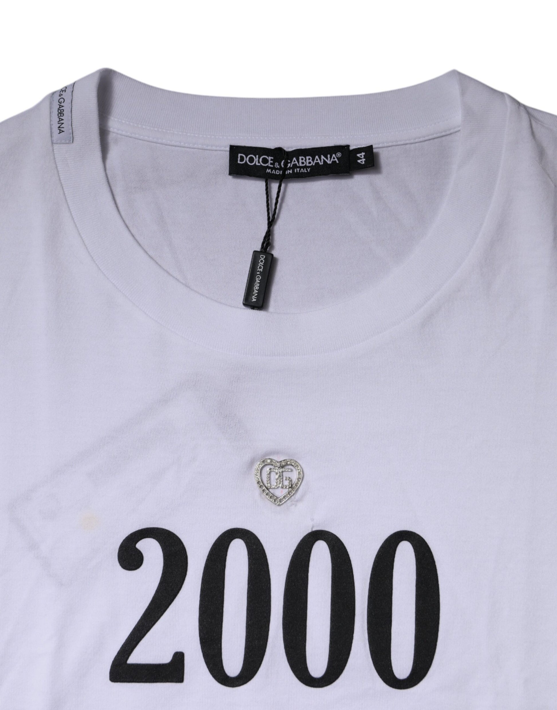 White t-shirt with black numbering