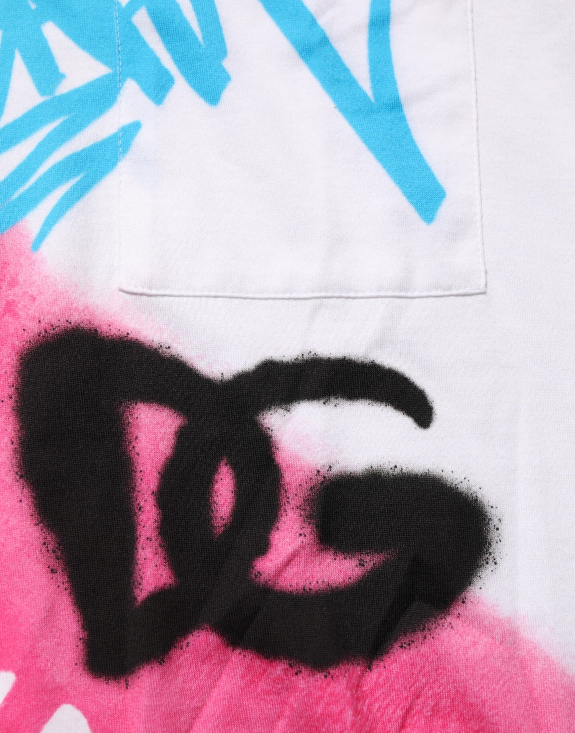 Graffiti on white fabric