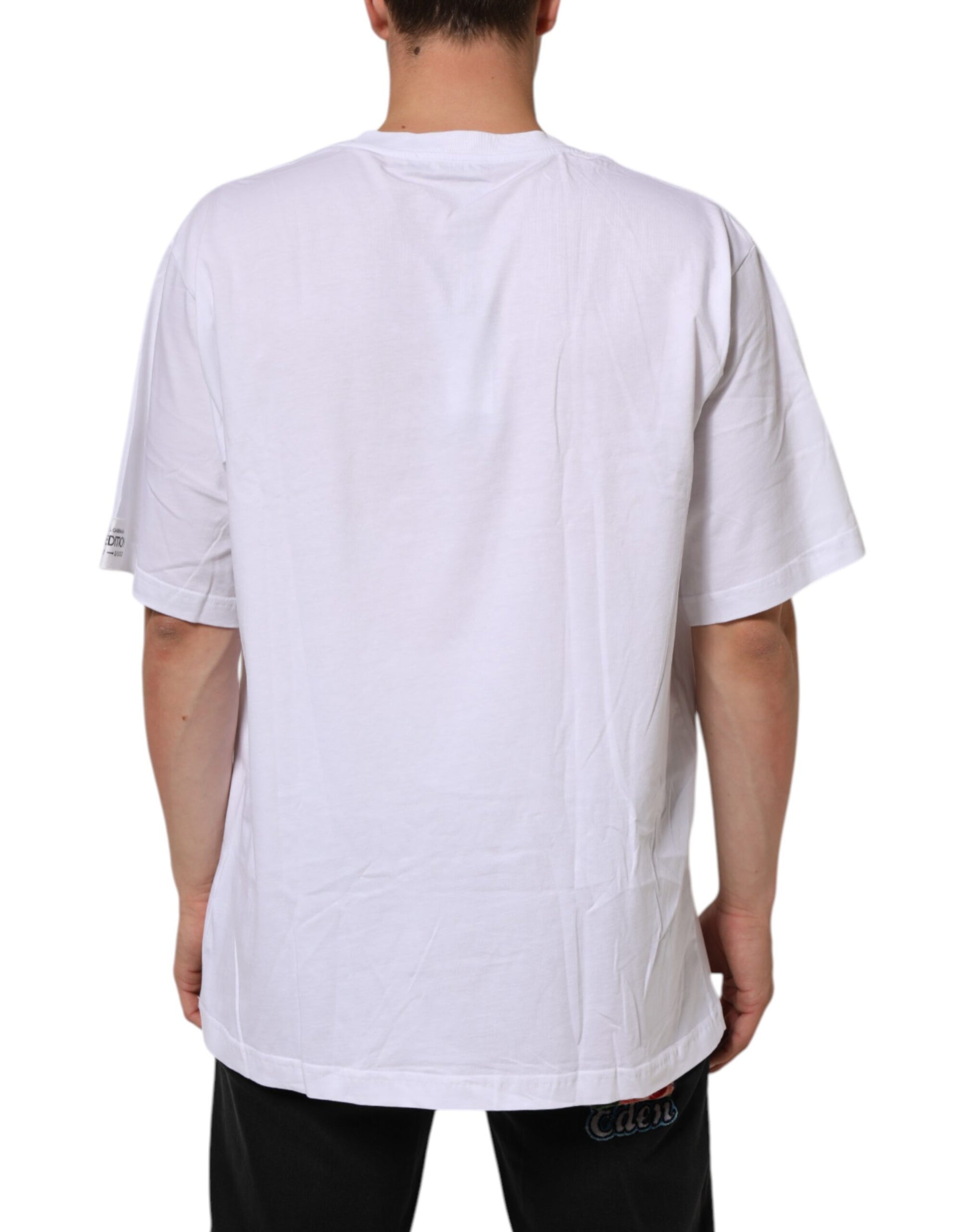White t-shirt on back view
