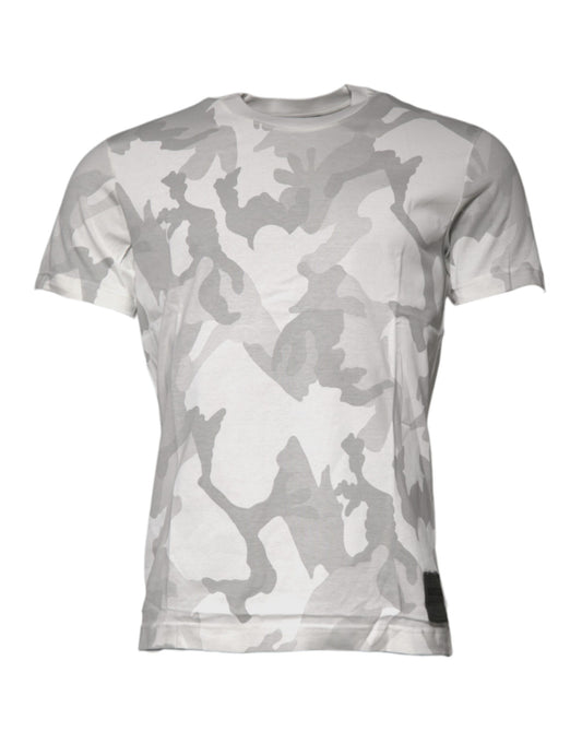 Camouflage print t-shirt on display