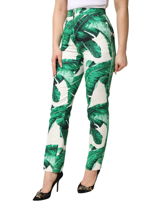 Pair of green palm tree print pants