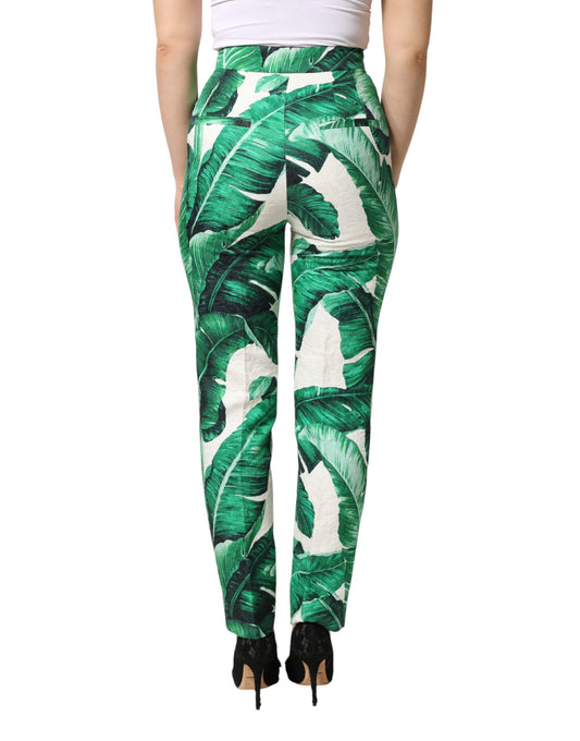 Pair of green leaf print pants