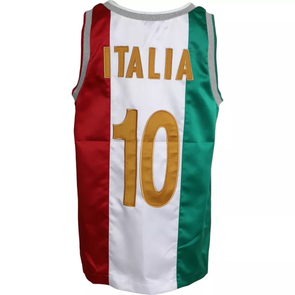 Red white green jersey with Italy 10 on back