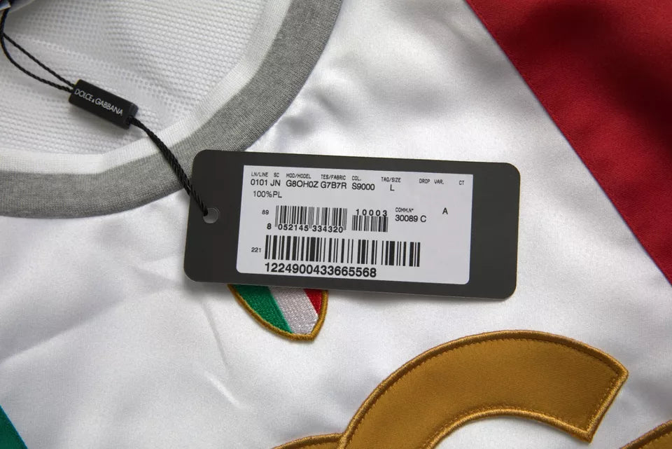 White tag on a sports jersey