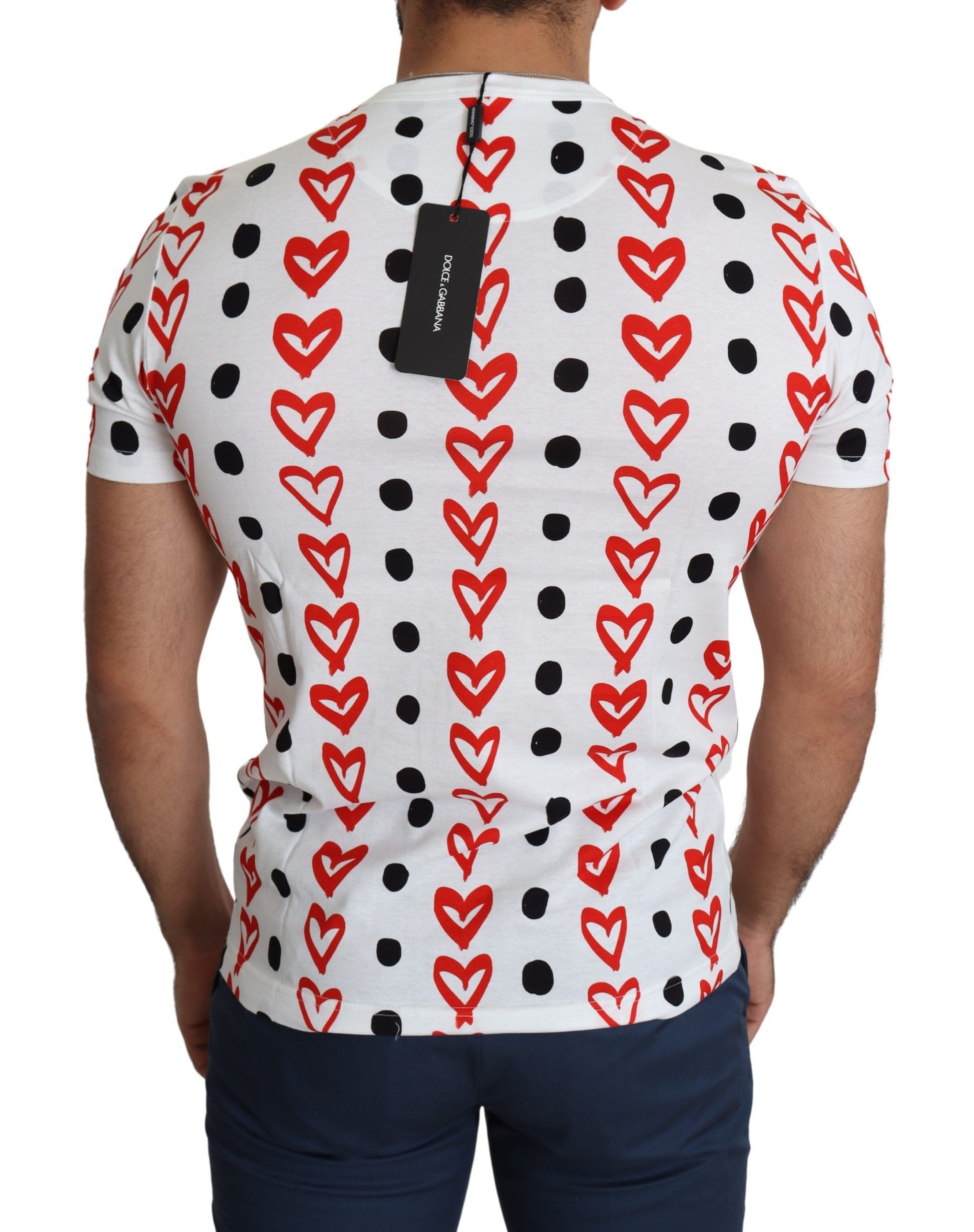 Short sleeved t-shirt with hearts pattern