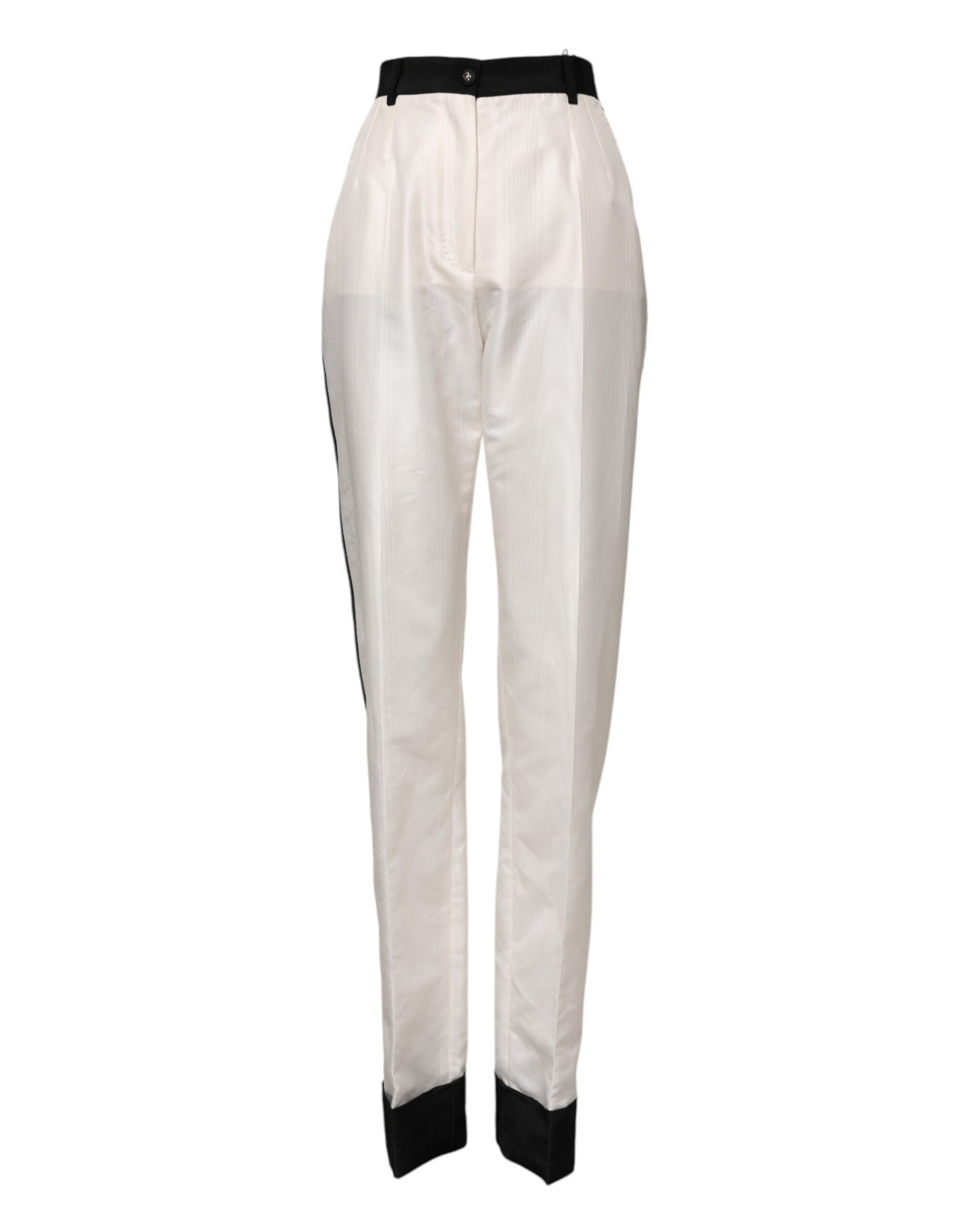 Pair of white pants with black trim