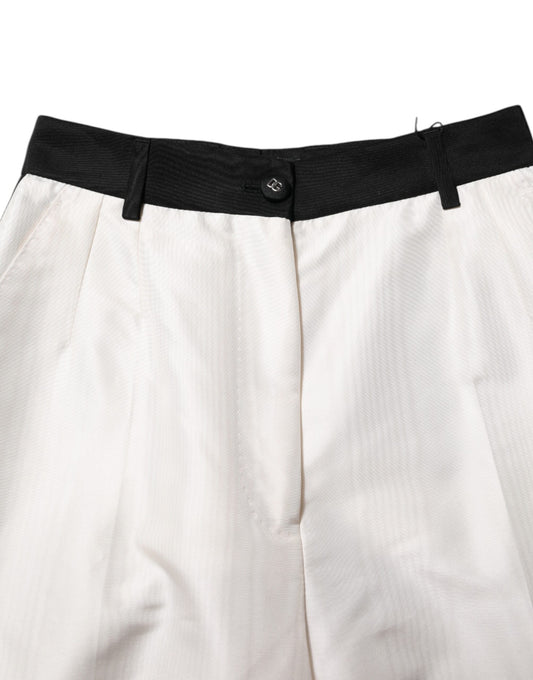 Pair of white shorts with black trim