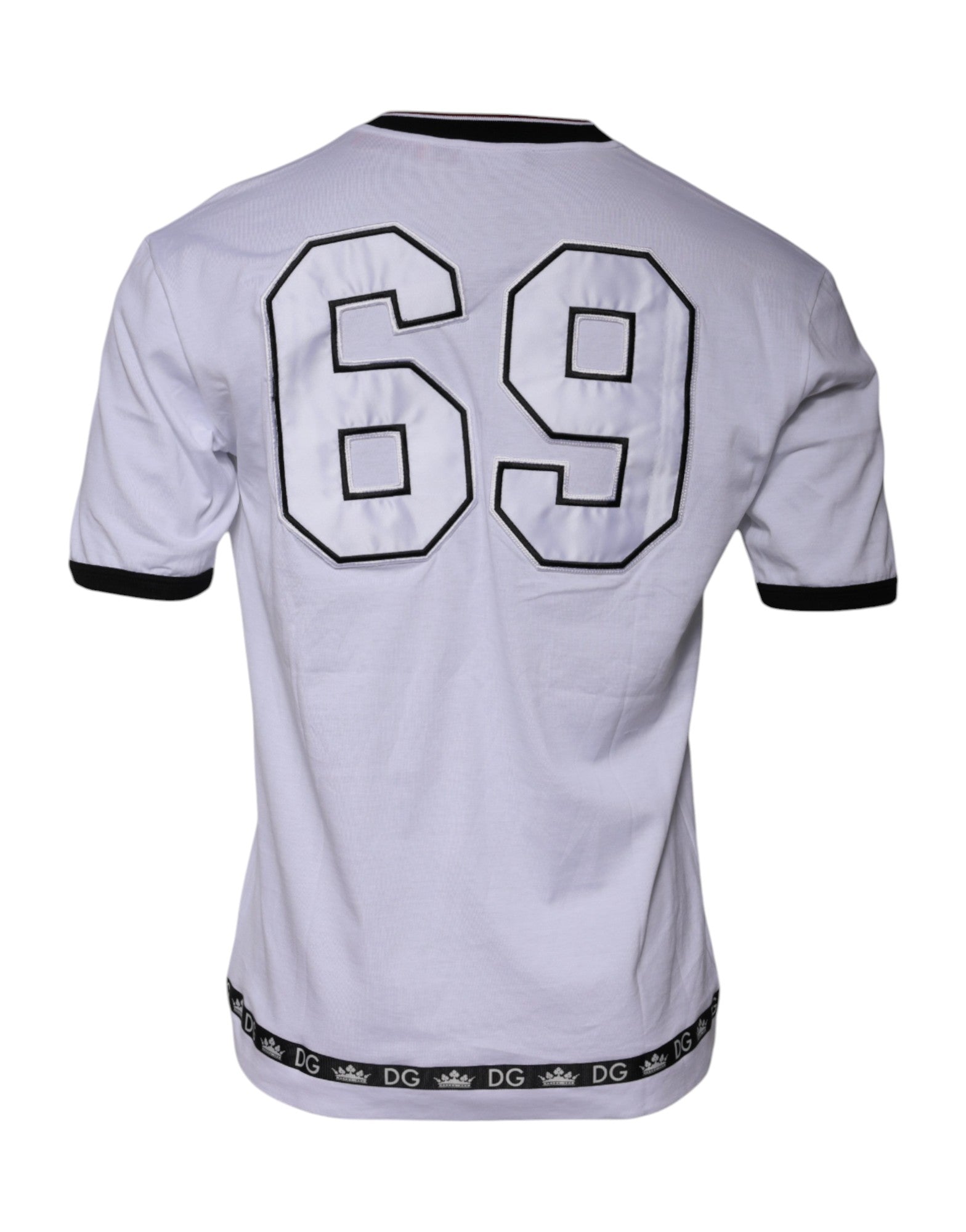 White jersey with black numbers on back