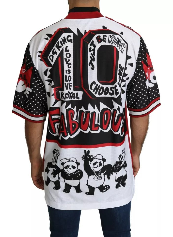 The back of a jersey with various designs and text on it