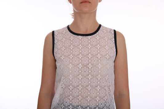 White lace top on woman
