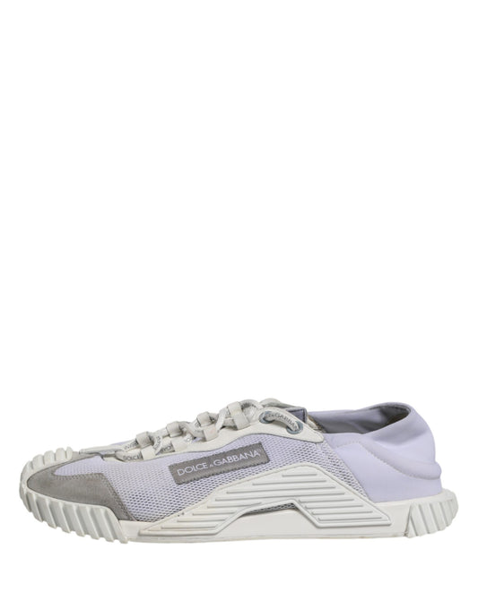 Light purple athletic shoe with white laces