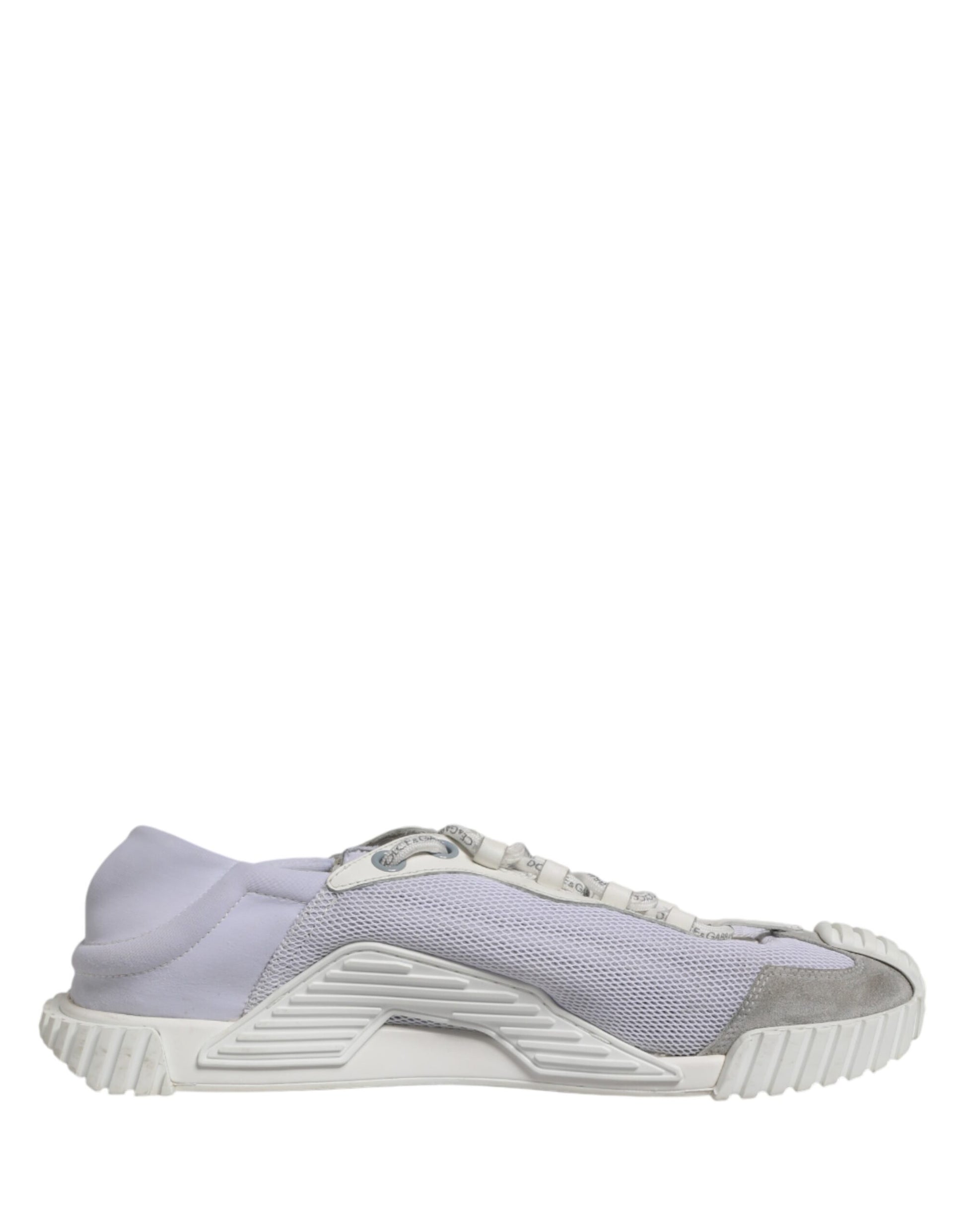 Light purple athletic shoe with white laces