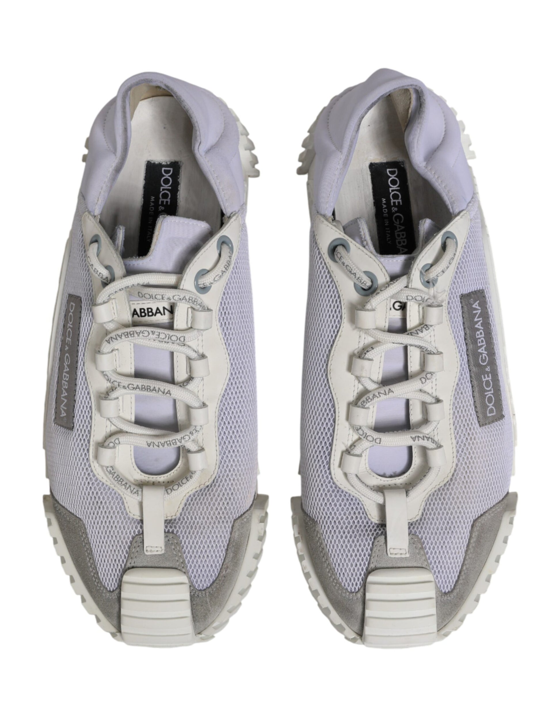 Pair of sneakers with laces tied in a bow