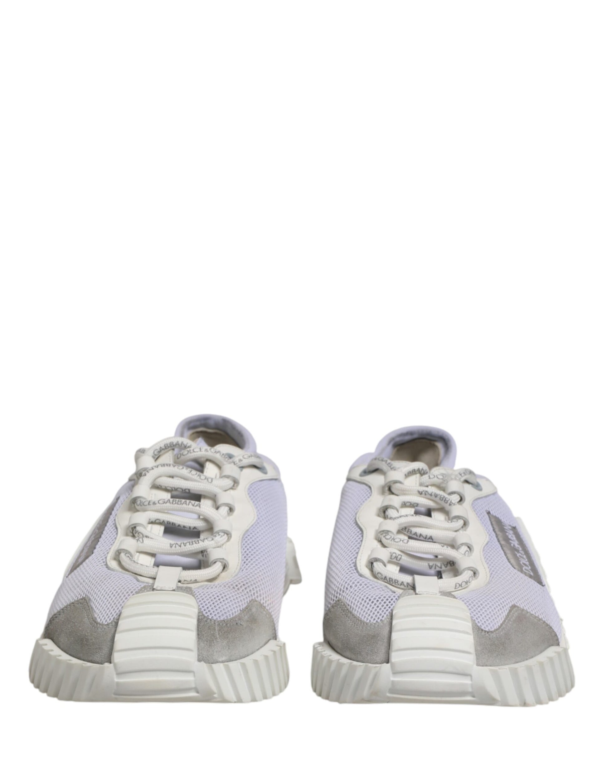Pair of sneakers with white laces