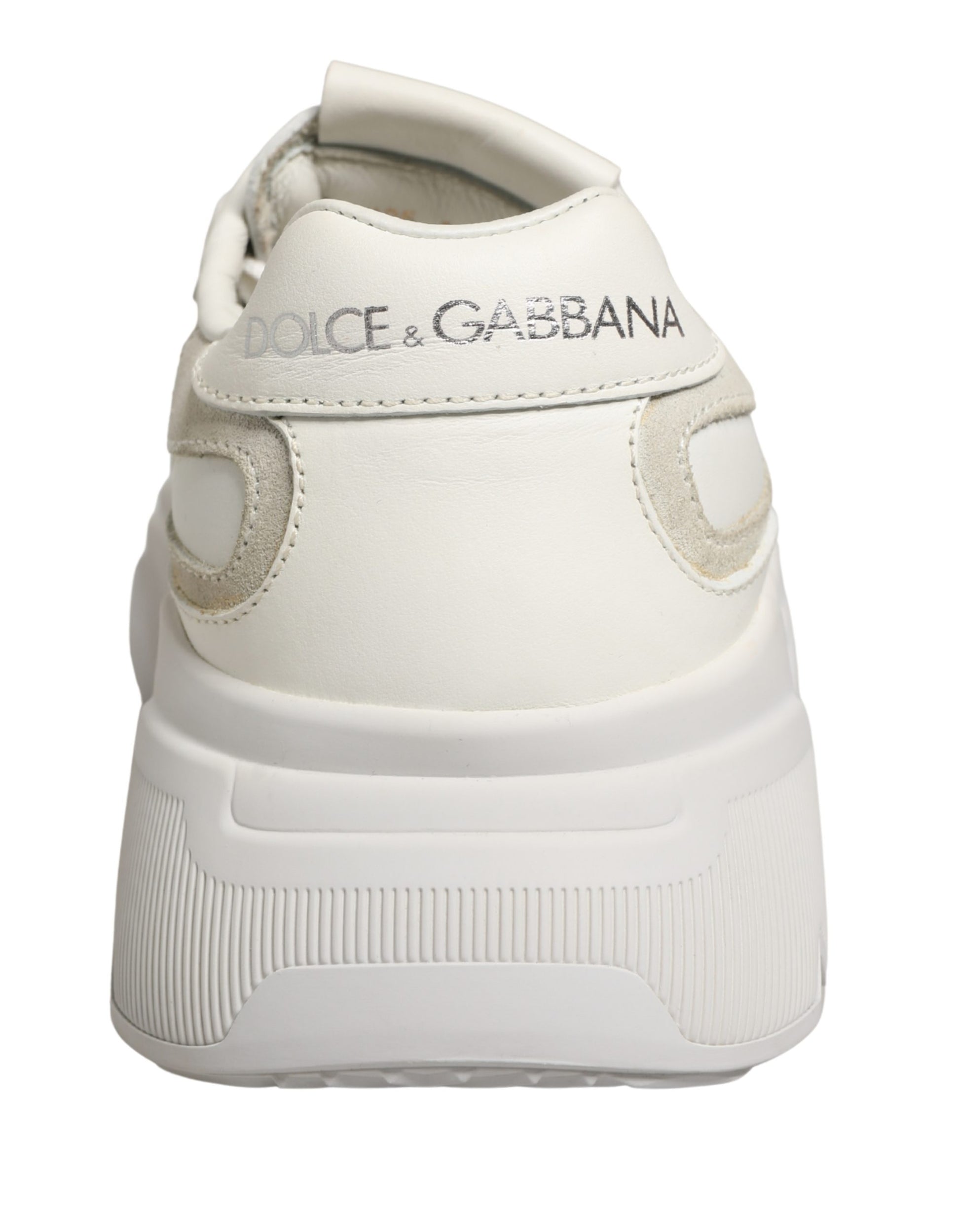 White leather sneakers with logo on side, low top, laces up front