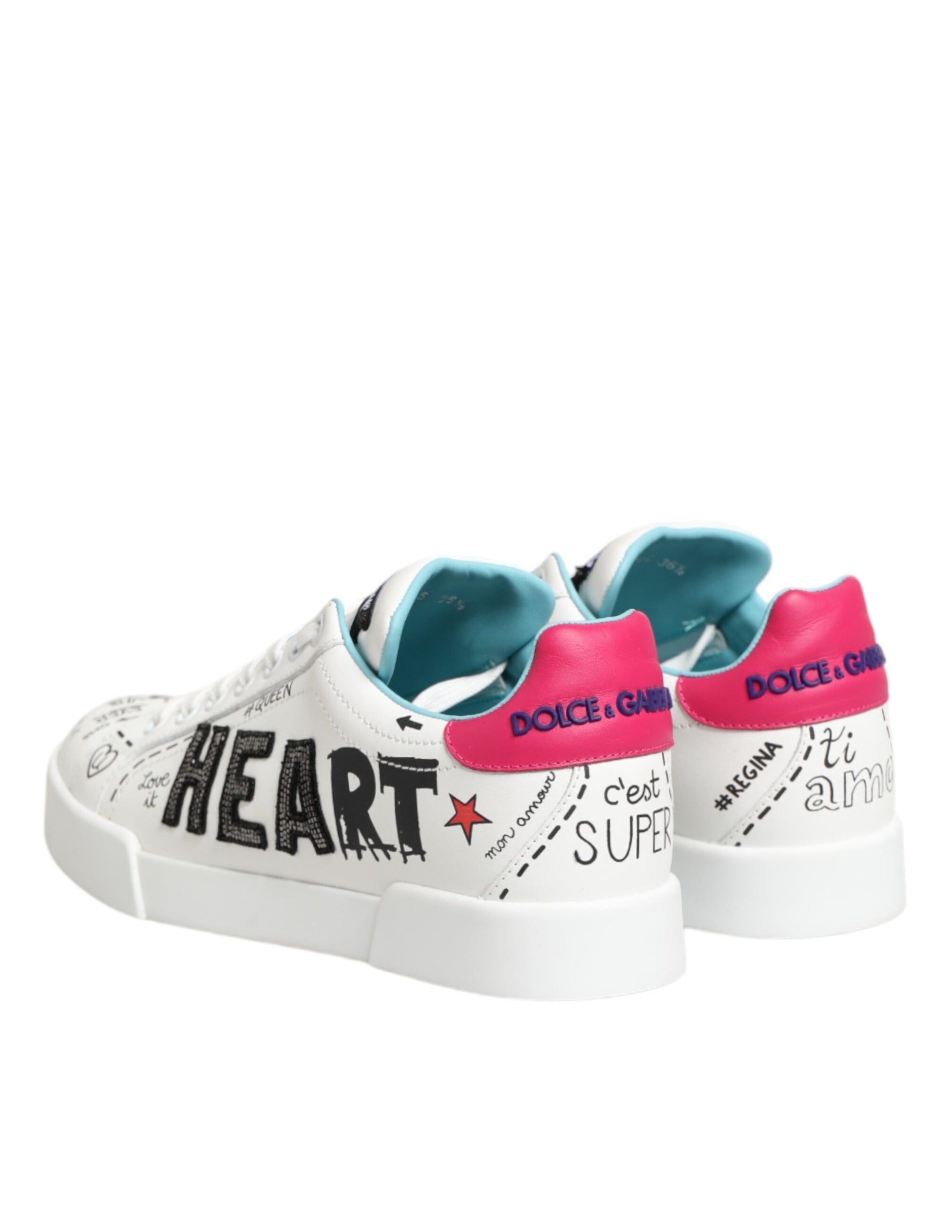 Pair of sneakers with "Heart" design on side