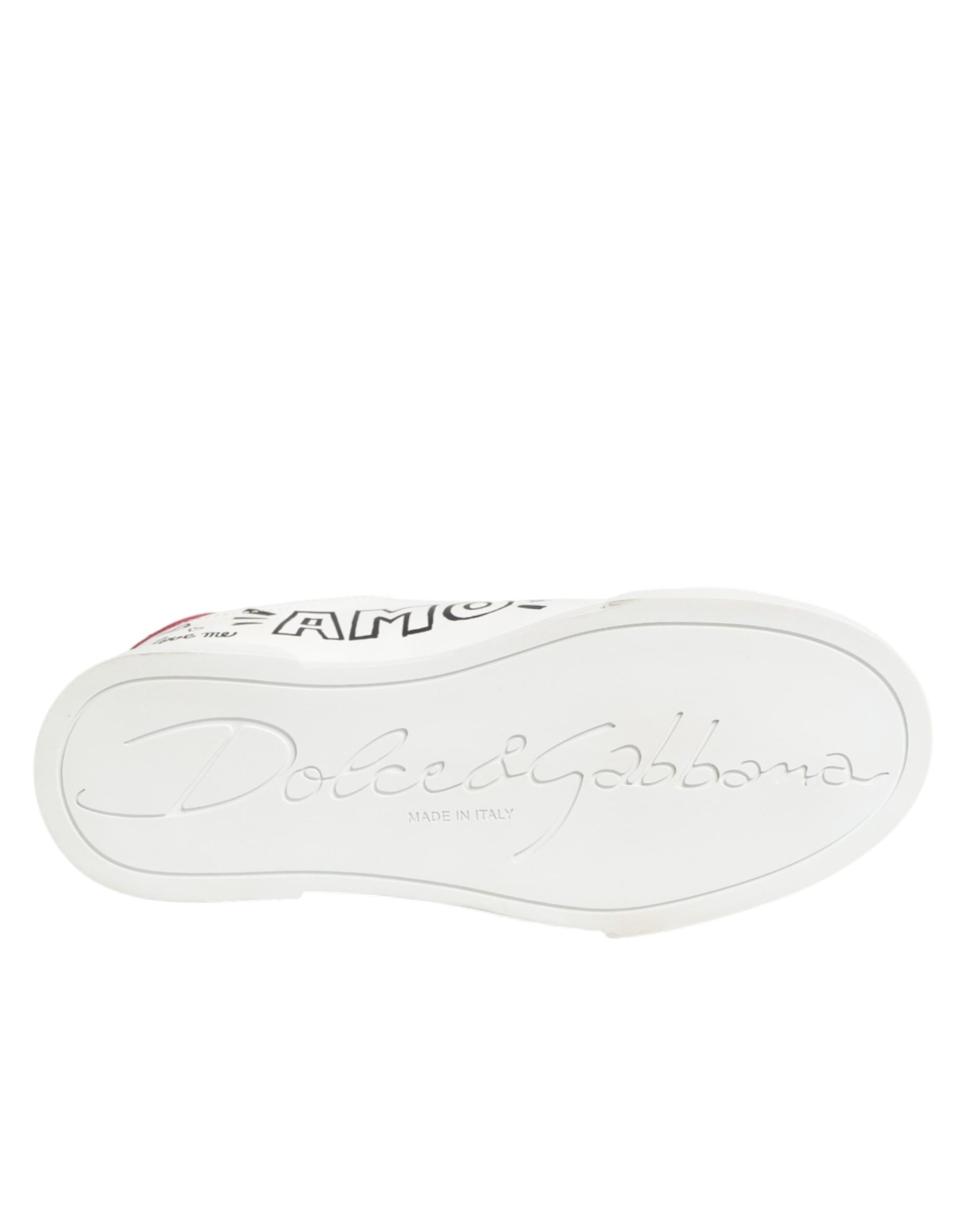 White shoe with black sole