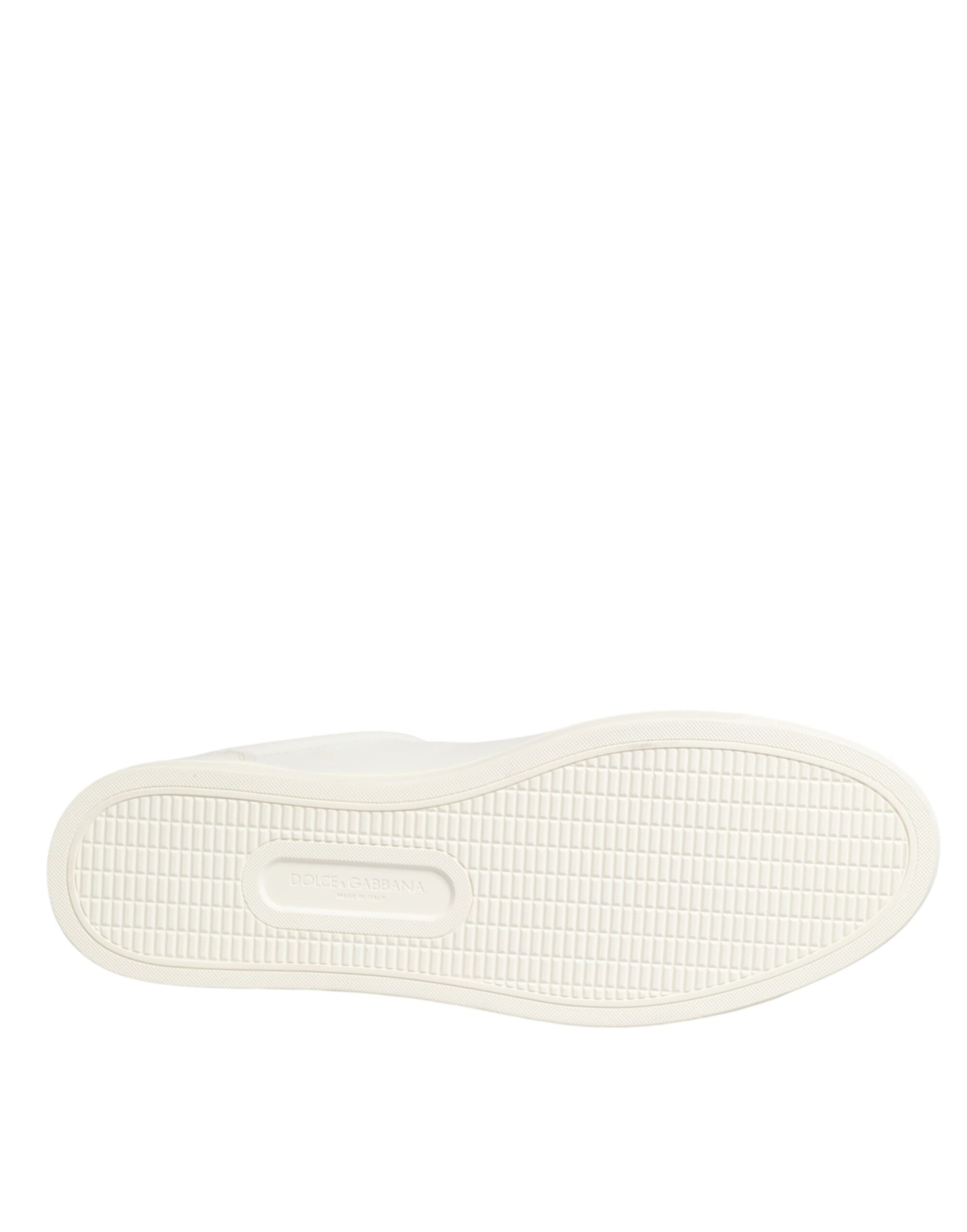 White leather sneaker with heart embellishment on side
