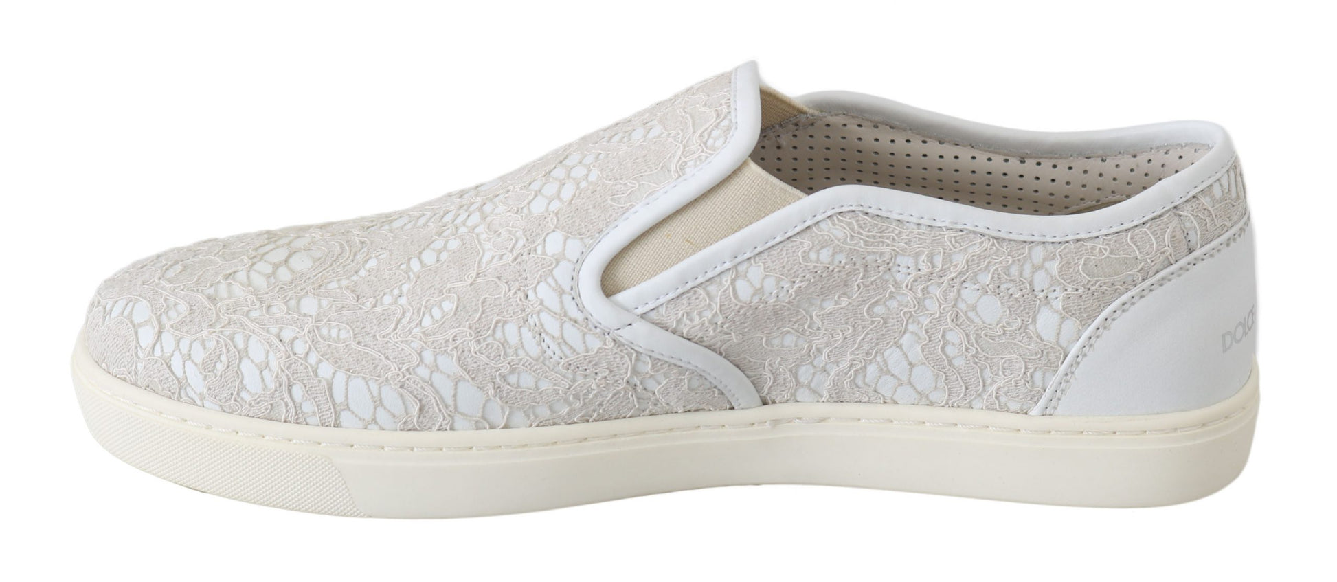 Pair of women's shoes with floral pattern and white laces