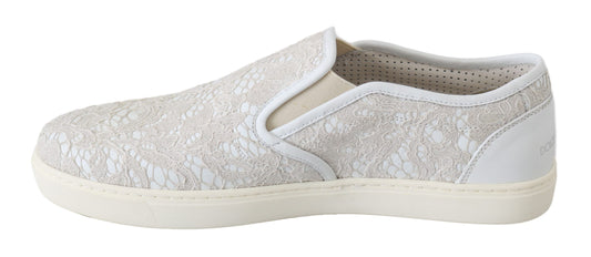 Pair of women's shoes with floral pattern and white laces